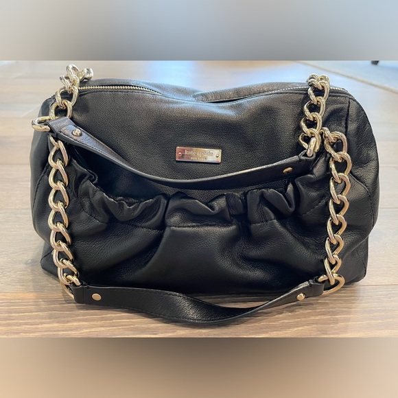 kate spade Handbags - Authentic Kate Spade leather and chain strap shoulder bag!